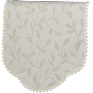 Floral Leaf Round Arm Caps or Chair Back (Blue, Grey or Natural)