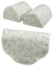 Load image into Gallery viewer, Floral Leaf Round Arm Caps &amp; Chair Back Set (Blue)
