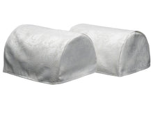 Load image into Gallery viewer, Jacquard Damask Round Arm Caps &amp; Chair Back Set (Cream)