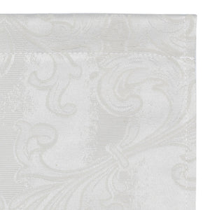 Jacquard Damask Round Arm Caps & Chair Back Set (Cream)