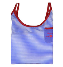 Load image into Gallery viewer, Ladies Striped Short Pyjamas with Polka Dot Trim S - L (Blue or Red)