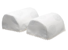 Load image into Gallery viewer, Water Lily Arm Cap Pair &amp; Chair Back Set with Braided Edge (Duck Egg)