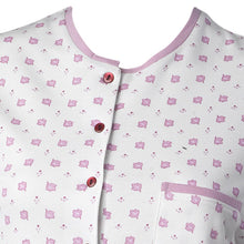 Load image into Gallery viewer, Ladies 100% Cotton Leaf &amp; Polka Dot Pattern Pyjamas Set S - XL (Blue or Pink)