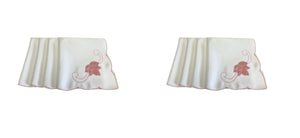 Embroidered Leaf Design Table Napkins 18" x 18" (3 Colours)