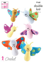 Load image into Gallery viewer, King Cole Double Knit Crochet Pattern - Amigurumi Butterflies (9160)