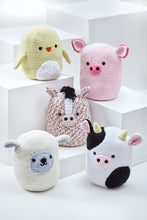 Load image into Gallery viewer, King Cole Chunky Amigurumi Crochet Pattern – Squishy Farm Animal Toys (9177)