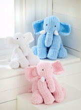 Load image into Gallery viewer, King Cole Super Yummy Knitting Pattern - Stuffed Elephant Toys 9185