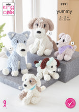 Load image into Gallery viewer, King Cole Crochet Pattern for Stuffed Dog Toys in Yummy 9191