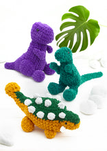 Load image into Gallery viewer, King Cole Crochet Pattern for Dinosaur Stuffed Toys (9198)