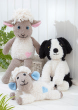 Load image into Gallery viewer, King Cole Knitting Pattern for Collie Dog &amp; Sheep Stuffed Toys 9208