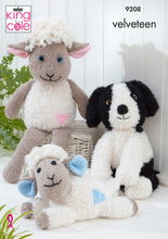 Load image into Gallery viewer, King Cole Knitting Pattern for Collie Dog &amp; Sheep Stuffed Toys 9208