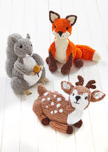 Load image into Gallery viewer, King Cole Knitting Pattern 9212 Woodland Wildlife Squirrel, Fox &amp; Deer Toys