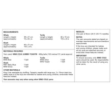 Load image into Gallery viewer, King Cole 9215 Knitting Pattern Large Whale, Shark &amp; Turtle Toys