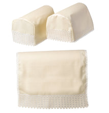 Load image into Gallery viewer, Cotton Arm Caps &amp; Chair Backs Set with Lace Trim - Made in UK (Cream)