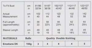 James Brett Double Knit Knitting Pattern Ladies Cardigan (JB923)