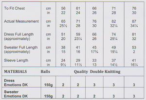 James Brett Double Knit Knitting Pattern Girls Sweater & Dress (JB925)