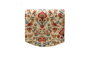 Flowers and Birds Round Arm Caps or Chair Backs (Various Colours)