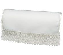 Load image into Gallery viewer, Non Slip Square Arm Caps or Chair Backs with Lace Trim (Cream)