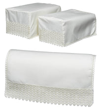 Load image into Gallery viewer, Non Slip Square Arm Caps or Chair Backs with Lace Trim (Cream)