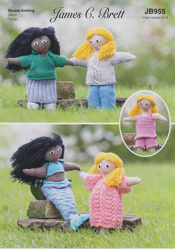 James Brett Double Knitting Pattern Dolls & Accessories JB955