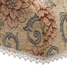 Load image into Gallery viewer, Tapestry Style Arm Caps or Chair Backs (Beige with Pink Flower)