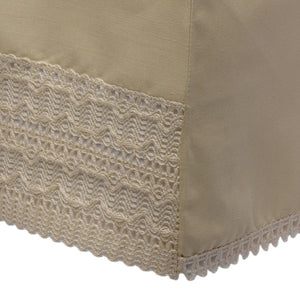 Arm Caps, Chair Back or Settee Back with Wavy Lace Trim (Cream)