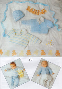 Peter Gregory Knitting & Crochet Booklet AK17 Outfits for A New Baby