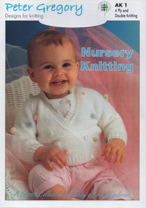 Peter Gregory Knitting Booklet AK1 Babys First Wardrobe Outfits