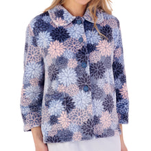 Load image into Gallery viewer, Slenderella Ladies Bold Floral Flannel Fleece Button Bed Jacket (2 Colours)
