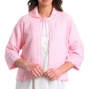 Slenderella Ladies Lightweight Bed Jacket with Peter Pan Collar (3 Colours)