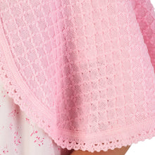 Load image into Gallery viewer, Slenderella Ladies Diamond Pattern Bed Cape with Ribbon Tie (Blue or Pink)