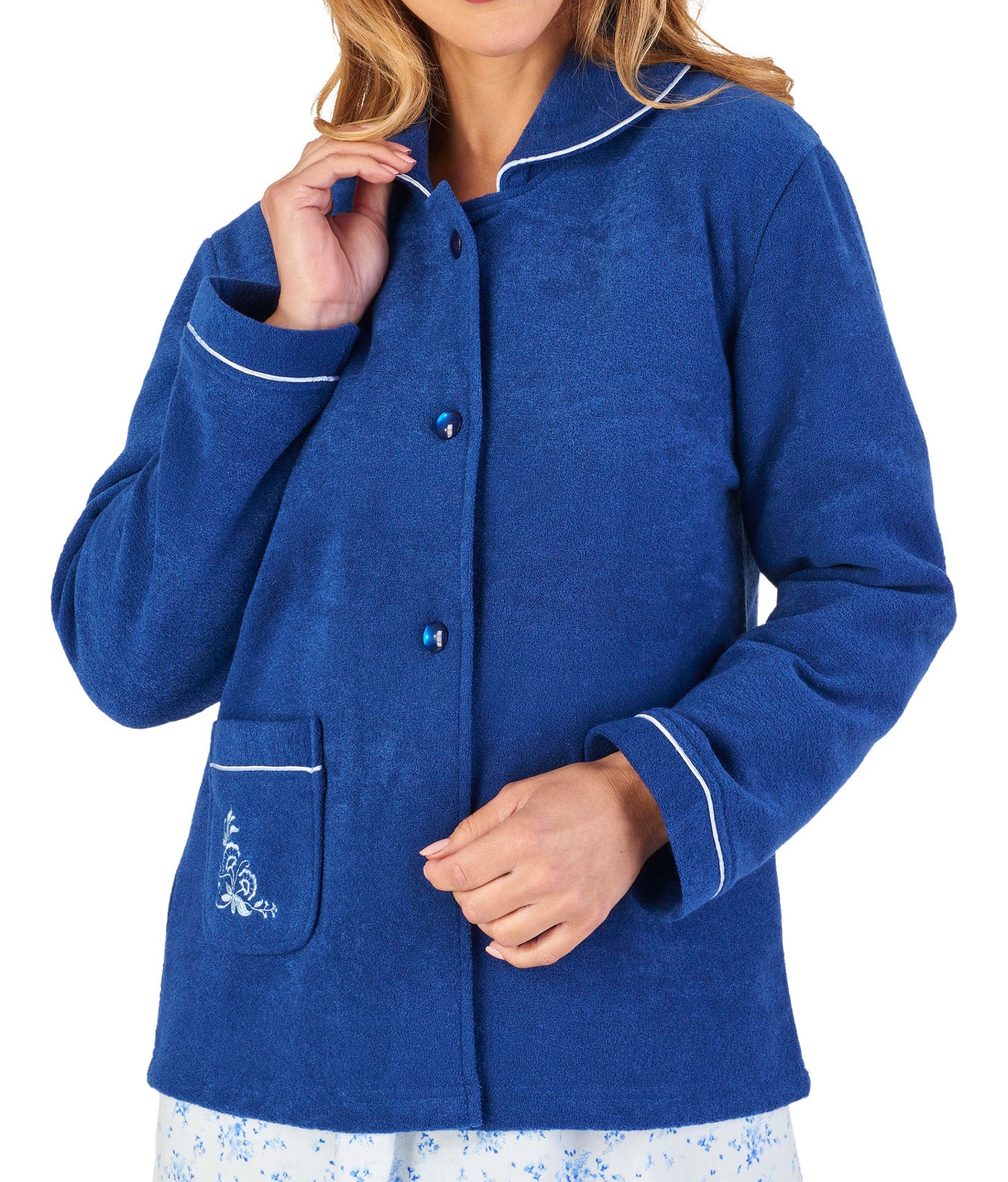 Ladies fleece bed jacket on sale