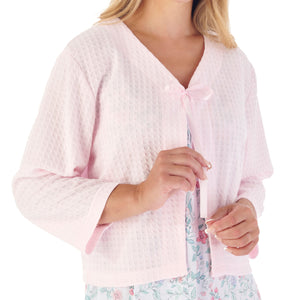 Slenderella Waffle Knit Ribbon Tie Bed Jacket (4 Colours)