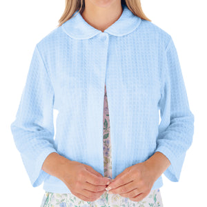 Slenderella Waffle Knit Button Fastening Bed Jacket (4 Colours)