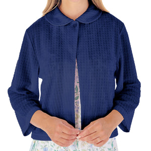 Slenderella Waffle Knit Button Fastening Bed Jacket (4 Colours)