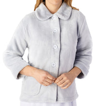 Load image into Gallery viewer, Slenderella Ladies Button Up Bed Jacket with Waffle Detail (Small - XXXL)