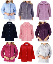 Load image into Gallery viewer, Slenderella Ladies Button Up Bed Jacket with Waffle Detail (Small - XXXL)