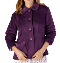 Load image into Gallery viewer, Slenderella Ladies Button Up Bed Jacket with Waffle Detail (Small - XXXL)