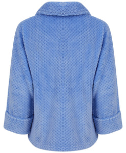 Ladies Slenderella Waffle Fleece Button Up Bed Jacket (7 Colours)