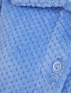 Ladies Slenderella Waffle Fleece Button Up Bed Jacket (7 Colours)