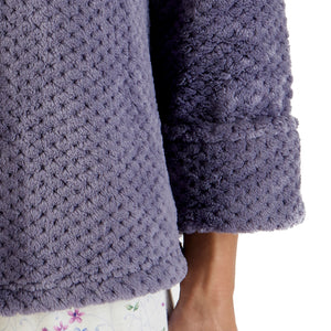 Ladies Slenderella Waffle Fleece Button Up Bed Jacket (7 Colours)