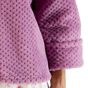 Ladies Slenderella Waffle Fleece Button Up Bed Jacket (7 Colours)