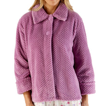 Load image into Gallery viewer, Ladies Slenderella Waffle Fleece Button Up Bed Jacket (7 Colours)
