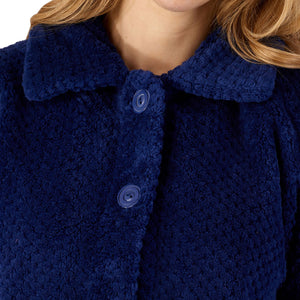 Ladies Slenderella Waffle Fleece Button Up Bed Jacket (7 Colours)
