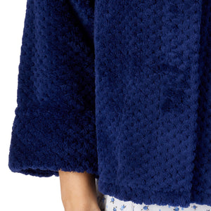 Ladies Slenderella Waffle Fleece Button Up Bed Jacket (7 Colours)