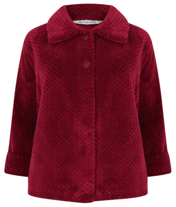 Ladies Slenderella Waffle Fleece Button Up Bed Jacket (7 Colours)