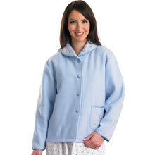 Load image into Gallery viewer, Slenderella Ladies Polar Fleece Floral Embroidered Bed Jacket (Various Colours)