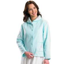 Load image into Gallery viewer, Slenderella Ladies Polar Fleece Floral Embroidered Bed Jacket (Various Colours)