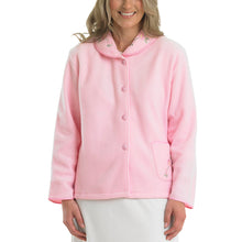 Load image into Gallery viewer, Slenderella Ladies Polar Fleece Floral Embroidered Bed Jacket (Various Colours)