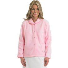 Load image into Gallery viewer, Slenderella Ladies Polar Fleece Floral Embroidered Bed Jacket (Various Colours)